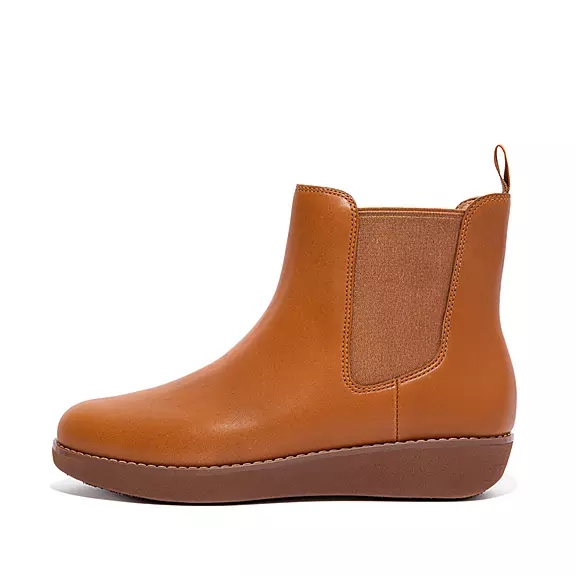 Bottines Chelsea FitFlop SUMI Imperméables Cuir Marron Clair | 82481237
