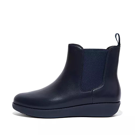 Bottines Chelsea FitFlop SUMI Imperméables Cuir Bleu Marine | 90286796