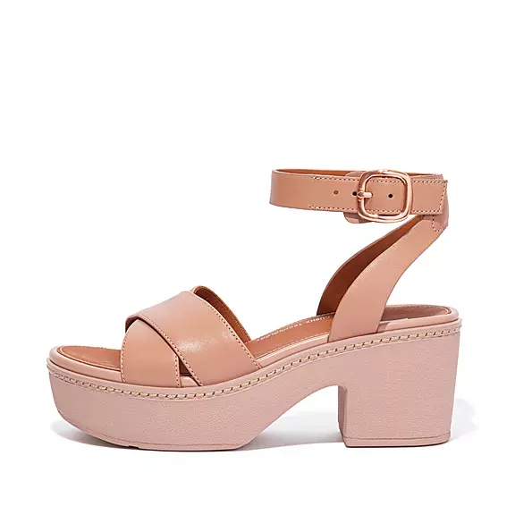 Sandales FitFlop PILAR Cuir Beige | 67970319