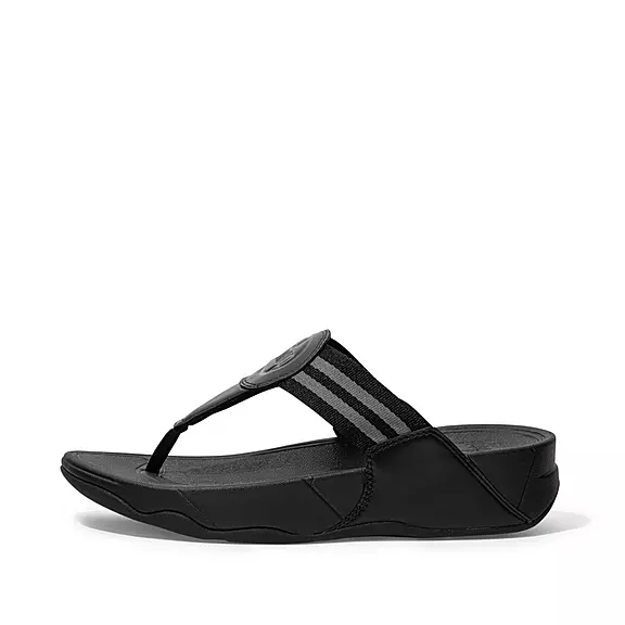 Sandales Toe-Post FitFlop WALKSTAR Webbing Noir | 94309217