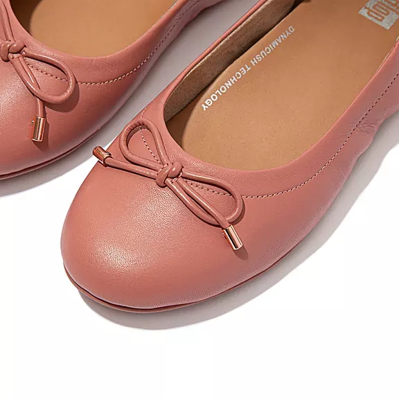 Ballerine FitFlop ALLEGRO Bow Metallic Cuir Rose | 88309335