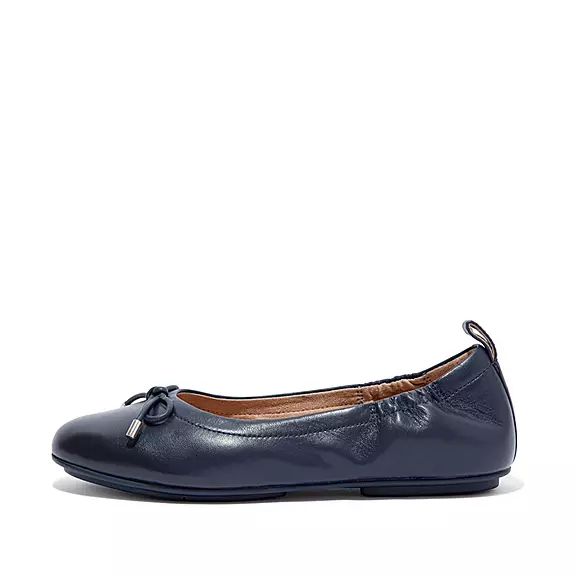 Ballerine FitFlop ALLEGRO Bow Metallic Cuir Bleu Marine | 98701452