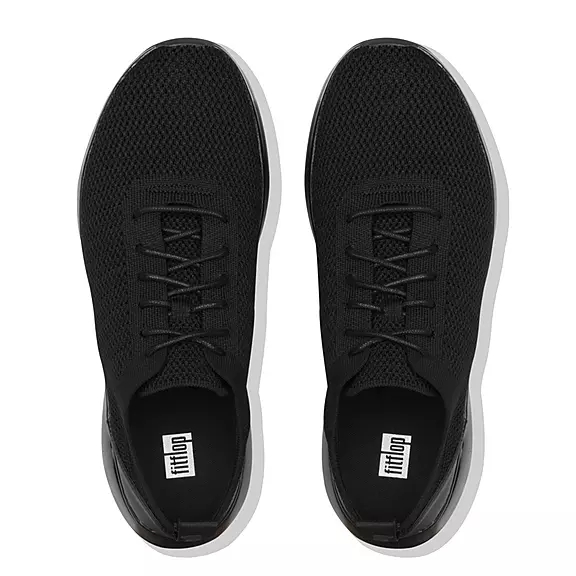 Baskets FitFlop FLEXKNIT Mens Noir | 23568719