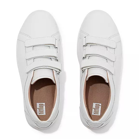 Baskets FitFlop RALLY Brides Cuir Blanche | 31257735