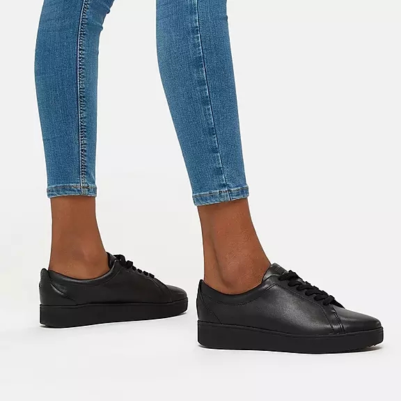Baskets FitFlop RALLY Cuir Noir | 97630386
