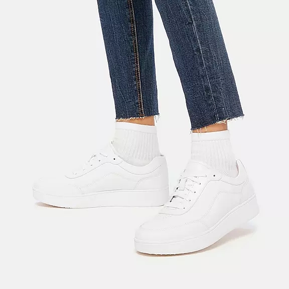 Baskets FitFlop RALLY X Cuir Blanche | 73331564