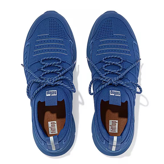 Baskets FitFlop VITAMIN FF Knit Sports Bleu | 49467653