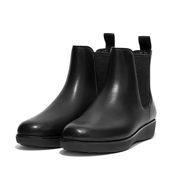 Bottines Chelsea FitFlop SUMI Imperméables Cuir Noir | 10879689