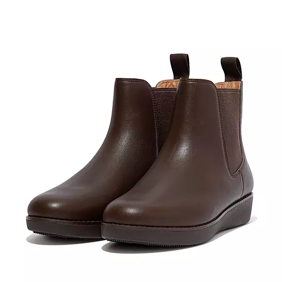 Bottines Chelsea FitFlop SUMI Imperméables Cuir Marron | 41199321