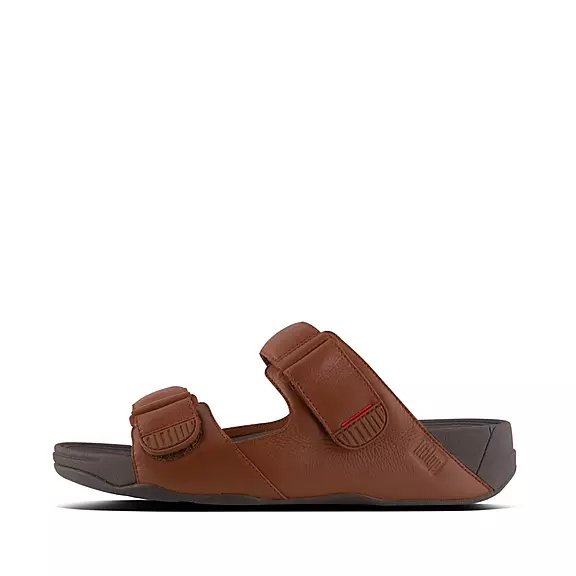 Claquette FitFlop GOGH Cuir Marron Foncé | 10070906