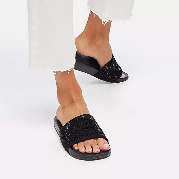 Claquette FitFlop IQUSHION D'eau-Resistant Crystal Noir | 71140629