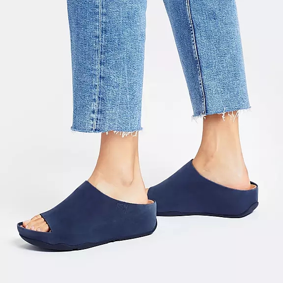 Claquette FitFlop SHUV Nubuck Bleu Marine | 40402349