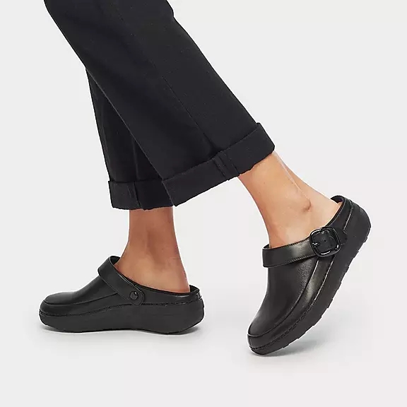Sabots FitFlop GOGH PRO Superlight Cuir Noir | 55154321