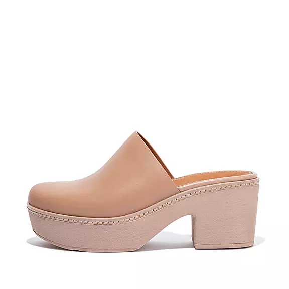 Sabots FitFlop PILAR Cuir Beige | 88815996