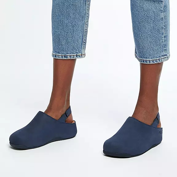 Sabots FitFlop SHUV Nubuck Back-Brides Bleu Marine | 92112282