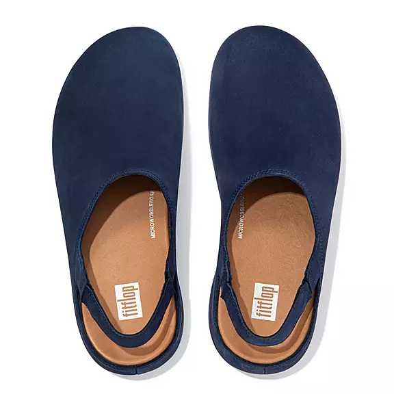 Sabots FitFlop SHUV Nubuck Back-Brides Bleu Marine | 92112282