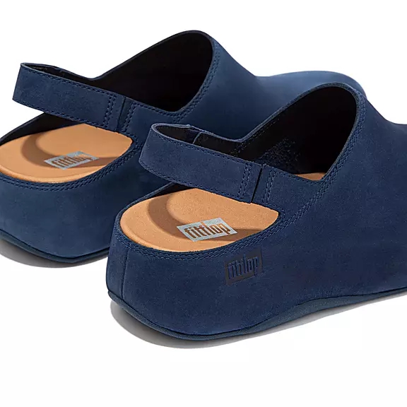Sabots FitFlop SHUV Nubuck Back-Brides Bleu Marine | 92112282