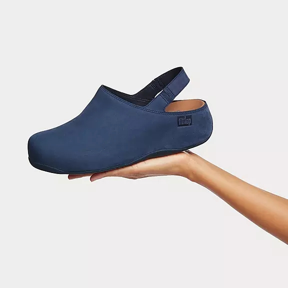 Sabots FitFlop SHUV Nubuck Back-Brides Bleu Marine | 92112282