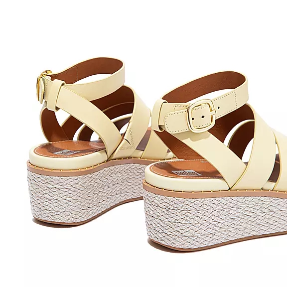 Sandales Compensées FitFlop ELOISE Espadrillas Jaune | 11403832