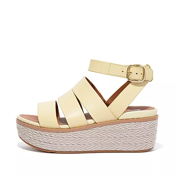 Sandales Compensées FitFlop ELOISE Espadrillas Jaune | 11403832