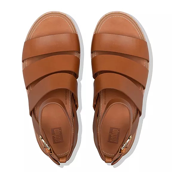 Sandales Compensées FitFlop ELOISE Espadrillas Marron Clair | 30836237