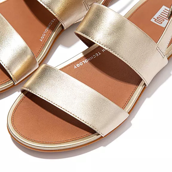 Sandales FitFlop GRACIE Cuir Doré | 62210103