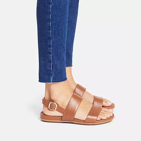 Sandales FitFlop GRACIE Cuir Marron Clair | 32665426