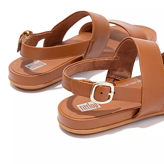 Sandales FitFlop GRACIE Cuir Marron Clair | 32665426