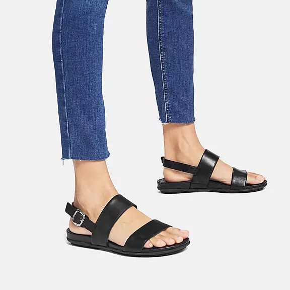 Sandales FitFlop GRACIE Cuir Noir | 11436366
