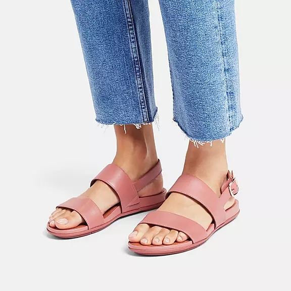 Sandales FitFlop GRACIE Cuir Rose | 24747152