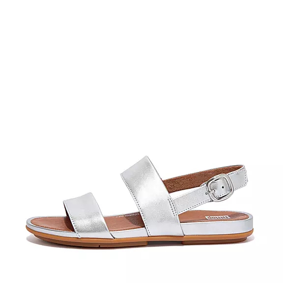 Sandales FitFlop GRACIE Metallic Cuir Argent | 96330258