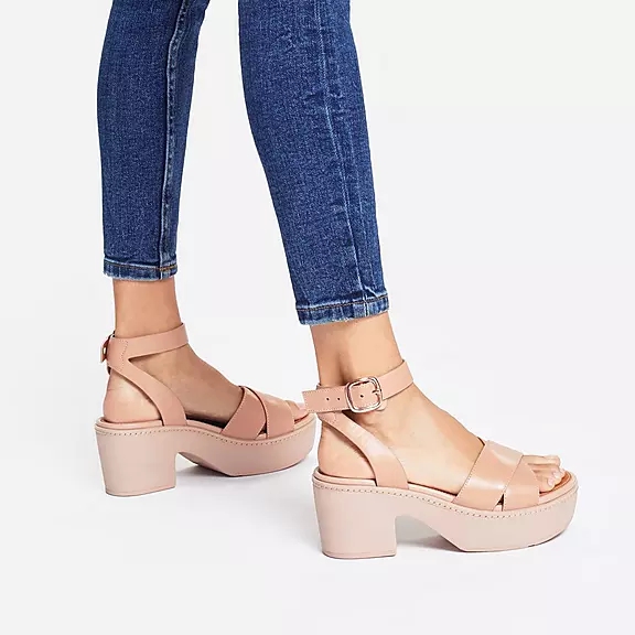 Sandales FitFlop PILAR Cuir Beige | 67970319