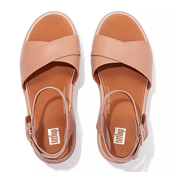 Sandales FitFlop PILAR Cuir Beige | 67970319