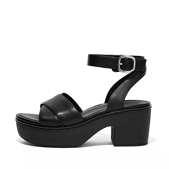 Sandales FitFlop PILAR Cuir Noir | 90828276