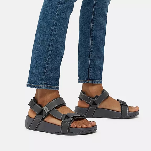 Sandales FitFlop RYKER Mens Noir | 44618329