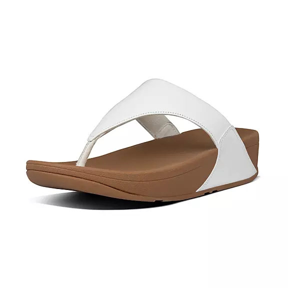 Sandales Toe-Post FitFlop LULU Cuir Blanche | 36321146