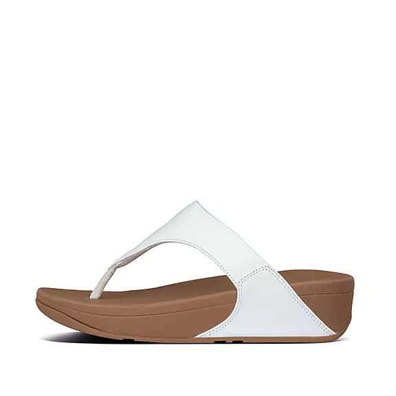 Sandales Toe-Post FitFlop LULU Cuir Blanche | 36321146