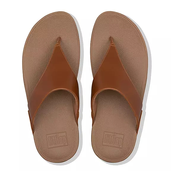 Sandales Toe-Post FitFlop LULU Daim Marron Clair | 87013536