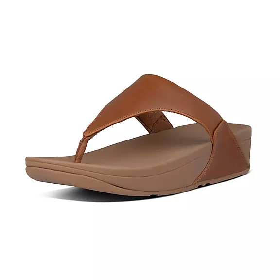 Sandales Toe-Post FitFlop LULU Daim Marron Clair | 87013536