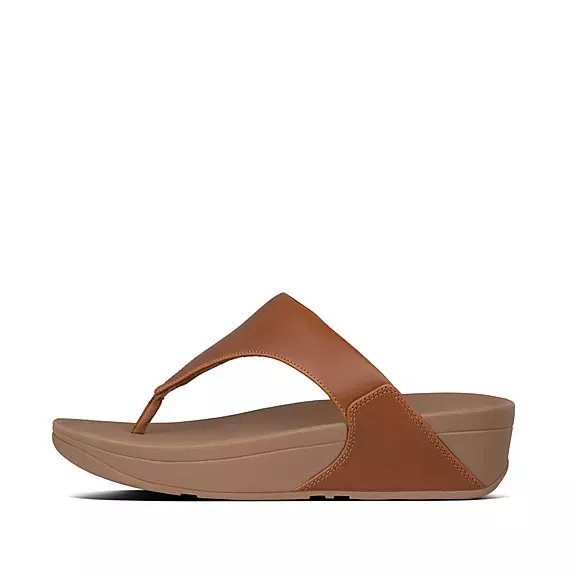 Sandales Toe-Post FitFlop LULU Daim Marron Clair | 87013536