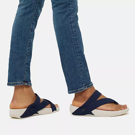 Sandales Toe-Post FitFlop SLING Weave Bleu Marine | 99686797