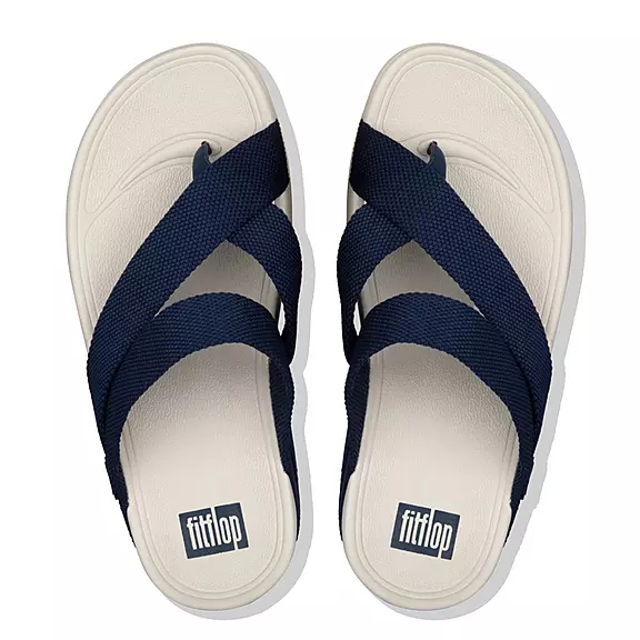 Sandales Toe-Post FitFlop SLING Weave Bleu Marine | 99686797