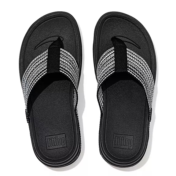 Sandales Toe-Post FitFlop SURFA Noir | 19961636
