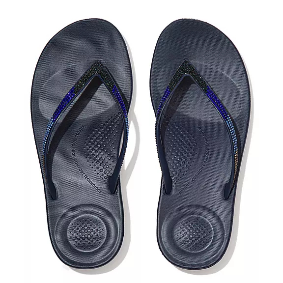 Tong FitFlop IQUSHION Ombré Sparkle Bleu Marine | 15411473