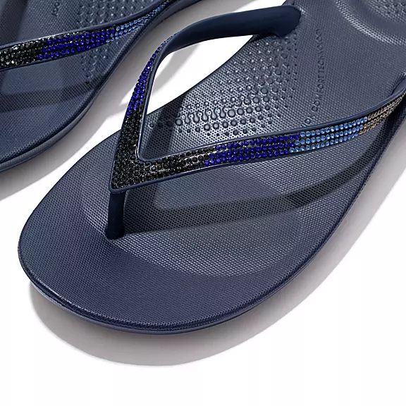 Tong FitFlop IQUSHION Ombré Sparkle Bleu Marine | 15411473
