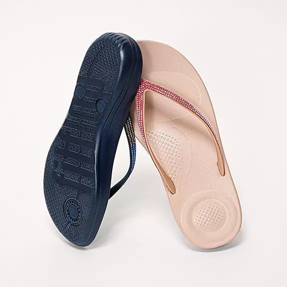 Tong FitFlop IQUSHION Ombré Sparkle Bleu Marine | 15411473