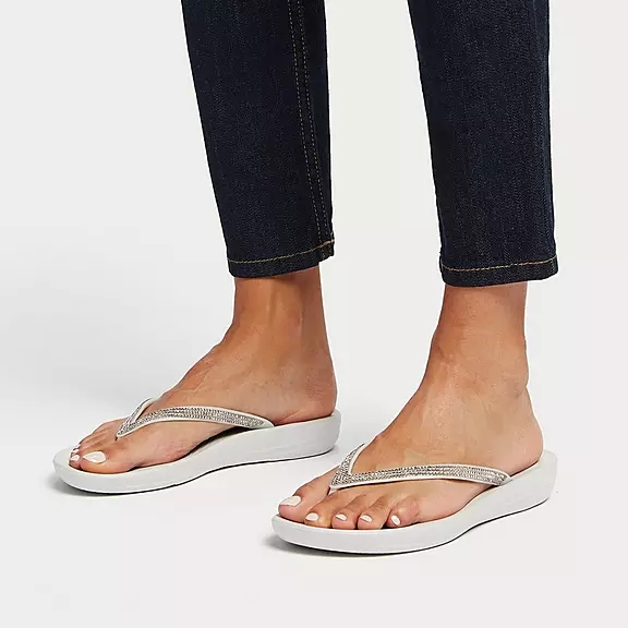 Tong FitFlop IQUSHION Sparkle Ergonomic Grise | 66070635