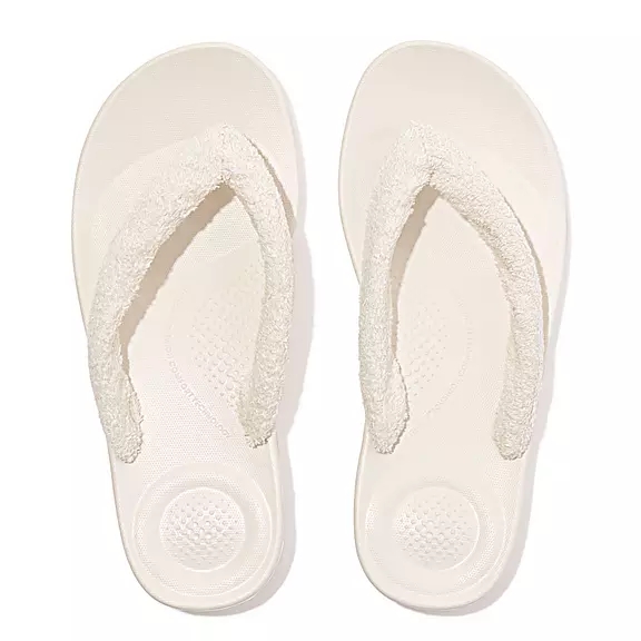 Tong FitFlop IQUSHION Towelling Blanche | 31610870
