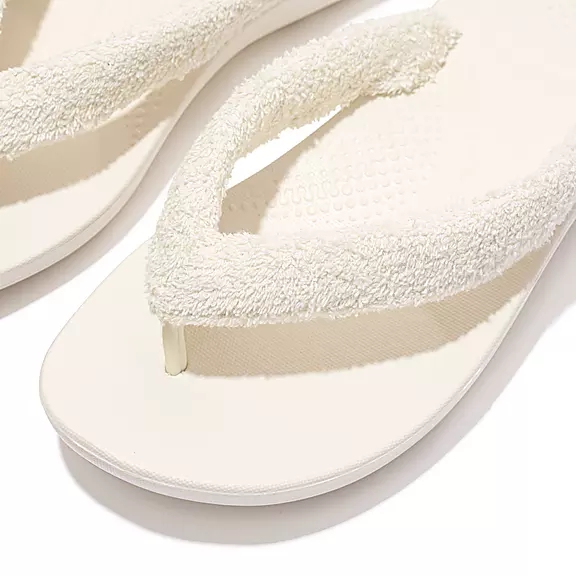 Tong FitFlop IQUSHION Towelling Blanche | 31610870